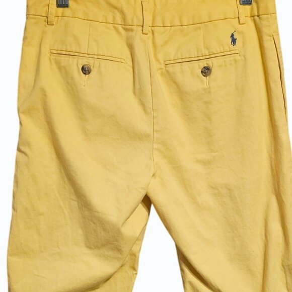 Polo Ralph Lauren Boys Chino Pants Sz 16  Lot of 2 PR Beige Yellow Cotton Blend - Picture 13 of 13